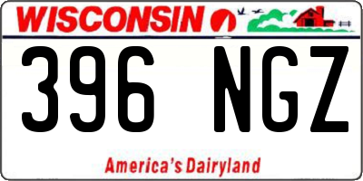 WI license plate 396NGZ
