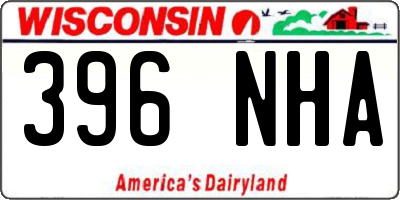 WI license plate 396NHA