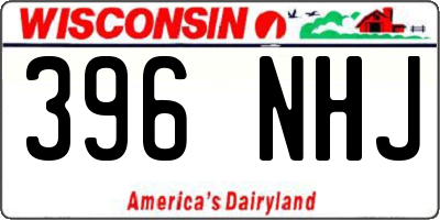 WI license plate 396NHJ