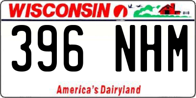 WI license plate 396NHM