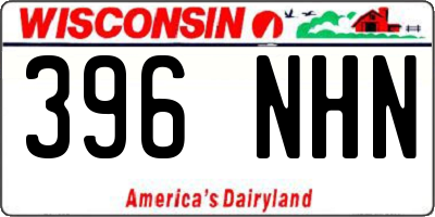 WI license plate 396NHN