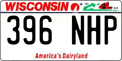 WI license plate 396NHP