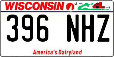 WI license plate 396NHZ