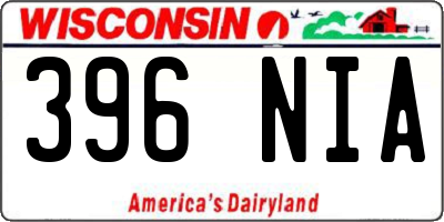 WI license plate 396NIA