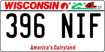 WI license plate 396NIF