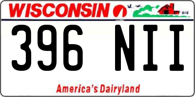 WI license plate 396NII