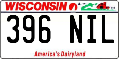 WI license plate 396NIL