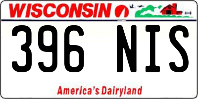 WI license plate 396NIS