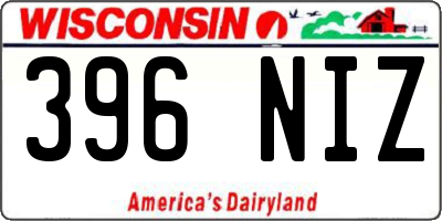 WI license plate 396NIZ