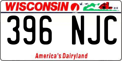 WI license plate 396NJC