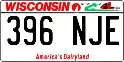 WI license plate 396NJE