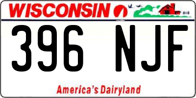 WI license plate 396NJF