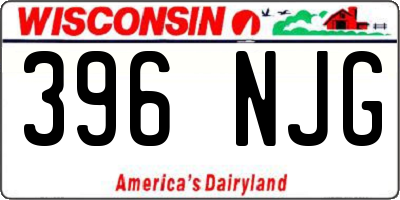 WI license plate 396NJG