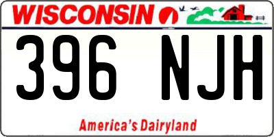 WI license plate 396NJH
