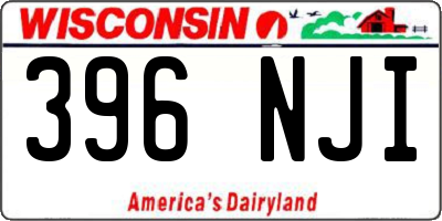 WI license plate 396NJI