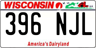 WI license plate 396NJL
