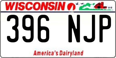 WI license plate 396NJP
