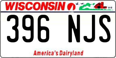 WI license plate 396NJS