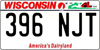 WI license plate 396NJT