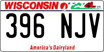 WI license plate 396NJV