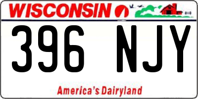 WI license plate 396NJY