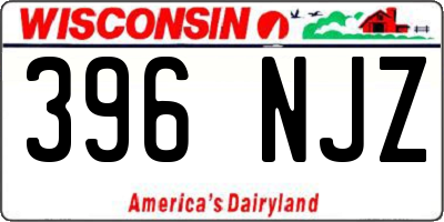 WI license plate 396NJZ