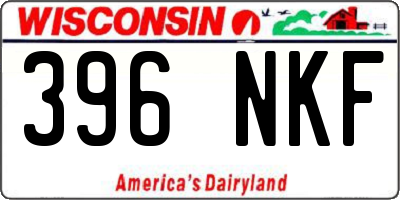 WI license plate 396NKF