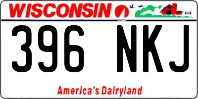 WI license plate 396NKJ