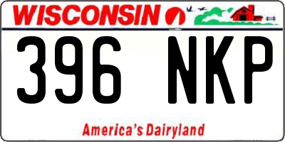 WI license plate 396NKP