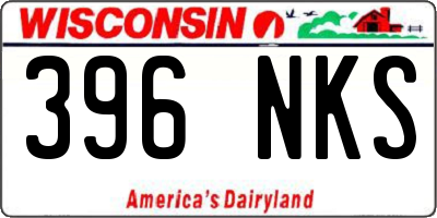 WI license plate 396NKS