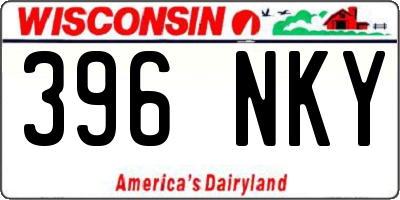 WI license plate 396NKY