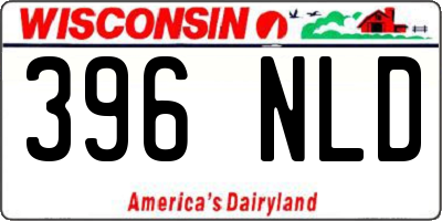 WI license plate 396NLD