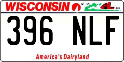 WI license plate 396NLF
