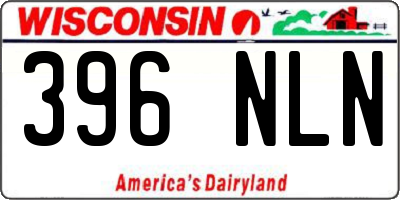 WI license plate 396NLN