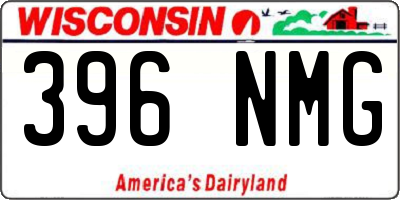 WI license plate 396NMG