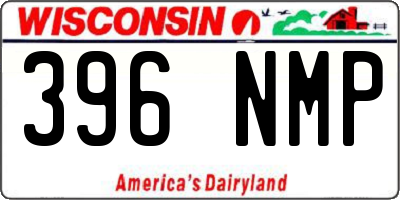 WI license plate 396NMP