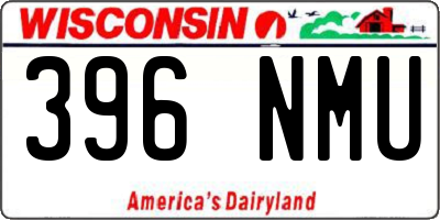 WI license plate 396NMU
