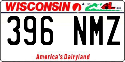 WI license plate 396NMZ