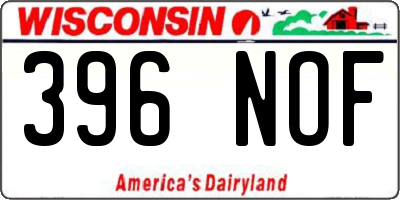 WI license plate 396NOF
