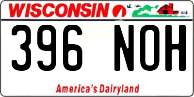 WI license plate 396NOH