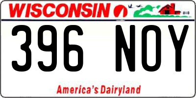 WI license plate 396NOY