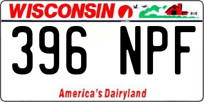 WI license plate 396NPF