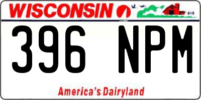 WI license plate 396NPM