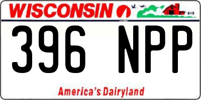 WI license plate 396NPP
