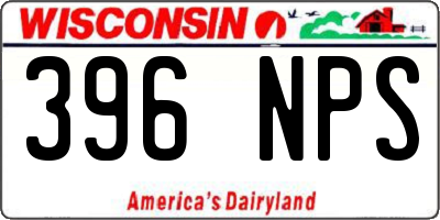 WI license plate 396NPS