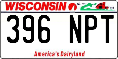 WI license plate 396NPT