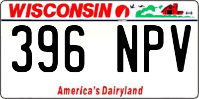 WI license plate 396NPV