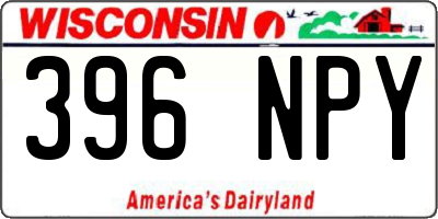 WI license plate 396NPY