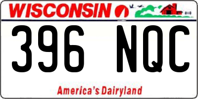 WI license plate 396NQC