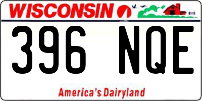 WI license plate 396NQE